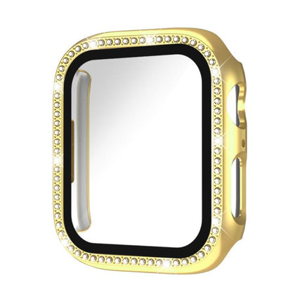 xDfind Single Row Diamond Tempered Glass Film Integrated PC Watch Case, For Apple Watch Ultra 3 / 2 / 1 49mm, For Apple Watch Series 9 / 8 / 7 45mm