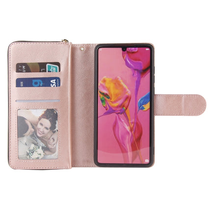 Zipper Wallet Bag Horizontal Flip PU Leather Case with Holder & 9 Card Slots & Wallet & Lanyard & Photo Frame, For Huawei P30, For Huawei P30 Lite, For Huawei P30 Pro, For Huawei P40