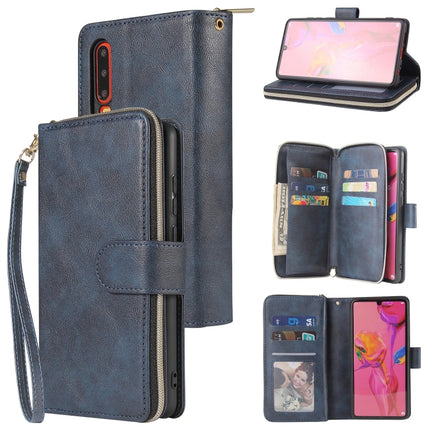 Zipper Wallet Bag Horizontal Flip PU Leather Case with Holder & 9 Card Slots & Wallet & Lanyard & Photo Frame, For Huawei P30, For Huawei P30 Lite, For Huawei P30 Pro, For Huawei P40