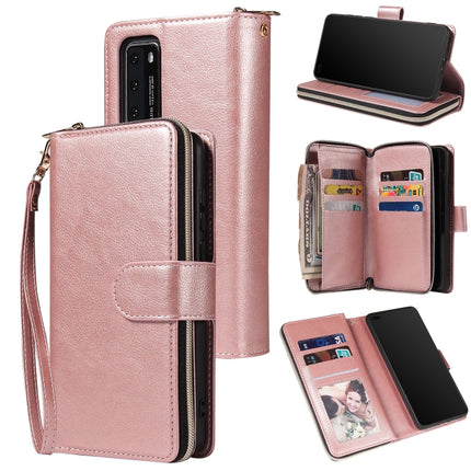 Zipper Wallet Bag Horizontal Flip PU Leather Case with Holder & 9 Card Slots & Wallet & Lanyard & Photo Frame, For Huawei P30, For Huawei P30 Lite, For Huawei P30 Pro, For Huawei P40
