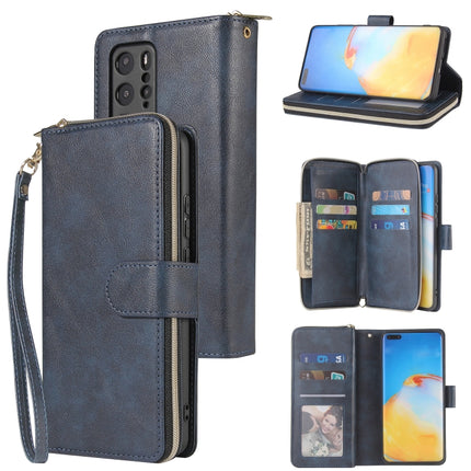 Zipper Wallet Bag Horizontal Flip PU Leather Case with Holder & 9 Card Slots & Wallet & Lanyard & Photo Frame, For Huawei P40 Lite, For Huawei P40 Pro, For Huawei P40 Pro+, For Huawei P40 Lite E