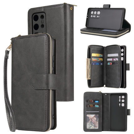 Zipper Wallet Bag Horizontal Flip PU Leather Case with Holder & 9 Card Slots & Wallet & Lanyard & Photo Frame, For Huawei P40 Lite, For Huawei P40 Pro, For Huawei P40 Pro+, For Huawei P40 Lite E