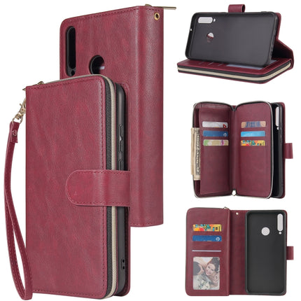 Zipper Wallet Bag Horizontal Flip PU Leather Case with Holder & 9 Card Slots & Wallet & Lanyard & Photo Frame, For Huawei P40 Lite, For Huawei P40 Pro, For Huawei P40 Pro+, For Huawei P40 Lite E