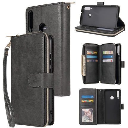 Zipper Wallet Bag Horizontal Flip PU Leather Case with Holder & 9 Card Slots & Wallet & Lanyard & Photo Frame, For Huawei P40 Lite, For Huawei P40 Pro, For Huawei P40 Pro+, For Huawei P40 Lite E