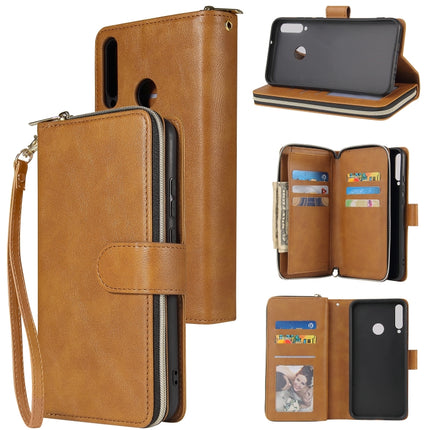 Zipper Wallet Bag Horizontal Flip PU Leather Case with Holder & 9 Card Slots & Wallet & Lanyard & Photo Frame, For Huawei P40 Lite, For Huawei P40 Pro, For Huawei P40 Pro+, For Huawei P40 Lite E