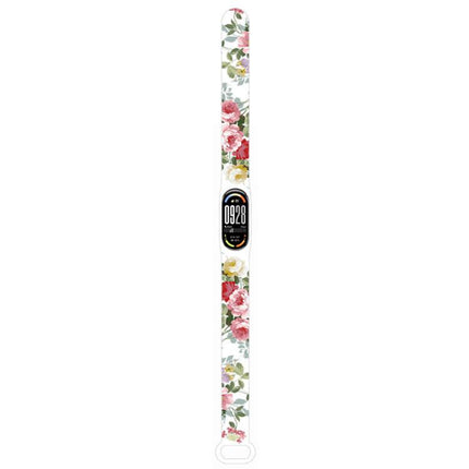 xDfind Flowers Printing Integrated Cover TPU Watch Band, For Xiaomi Smart Band 10 / 9 / 8