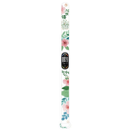xDfind Flowers Printing Integrated Cover TPU Watch Band, For Xiaomi Smart Band 10 / 9 / 8