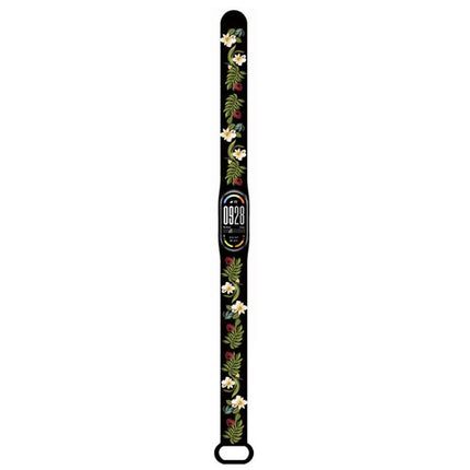xDfind Flowers Printing Integrated Cover TPU Watch Band, For Xiaomi Smart Band 10 / 9 / 8