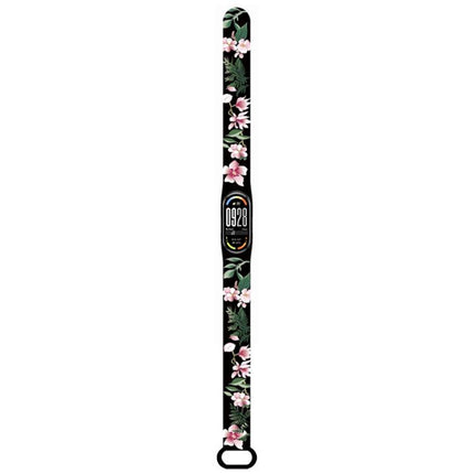 xDfind Flowers Printing Integrated Cover TPU Watch Band, For Xiaomi Smart Band 10 / 9 / 8