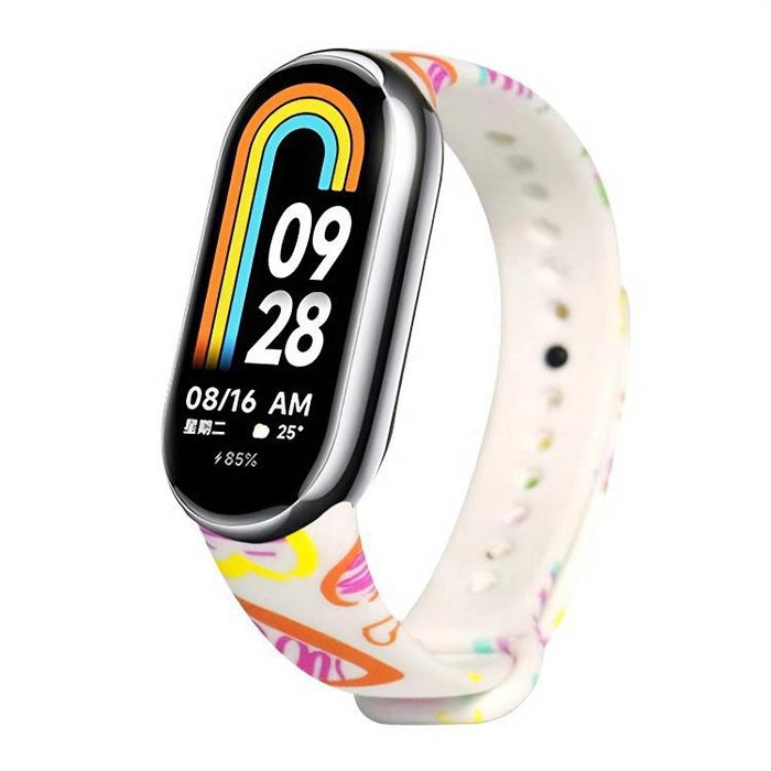 xDfind Flowers Printing TPU Watch Band, For Xiaomi Smart Band 10 / 9 / 8