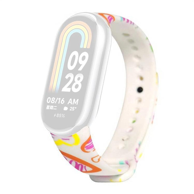 xDfind Flowers Printing TPU Watch Band, For Xiaomi Smart Band 10 / 9 / 8