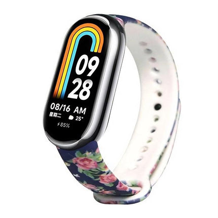 xDfind Flowers Printing TPU Watch Band, For Xiaomi Smart Band 10 / 9 / 8