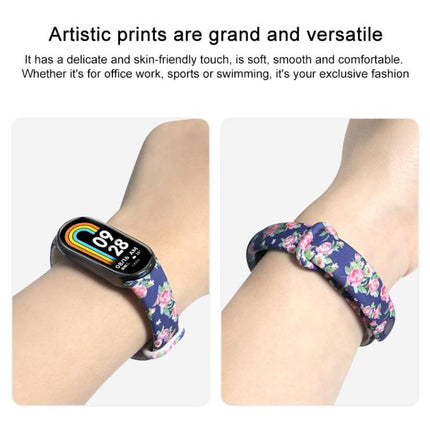 xDfind Flowers Printing TPU Watch Band, For Xiaomi Smart Band 10 / 9 / 8