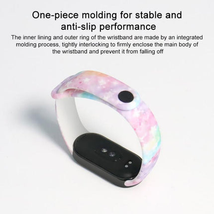 xDfind Flowers Printing TPU Watch Band, For Xiaomi Smart Band 10 / 9 / 8