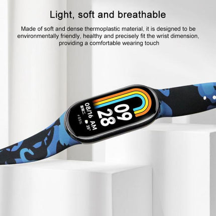 xDfind Flowers Printing TPU Watch Band, For Xiaomi Smart Band 10 / 9 / 8