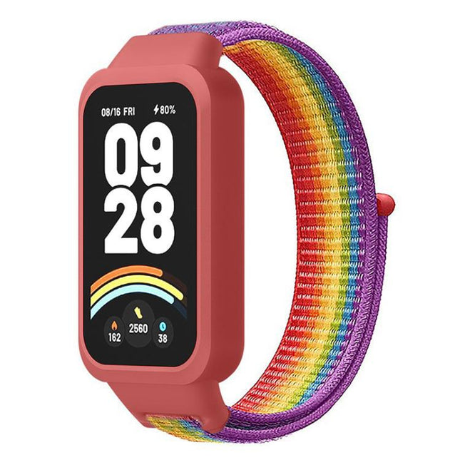 xDfind Plastic Cover Integrated Nylon Loop Watch Band, For Xiaomi Smart Band 9 Active / Redmi Band 3