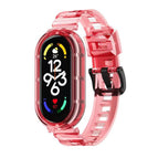 For Xiaomi Smart Band 10 / 9 / 8 / Transparent Red