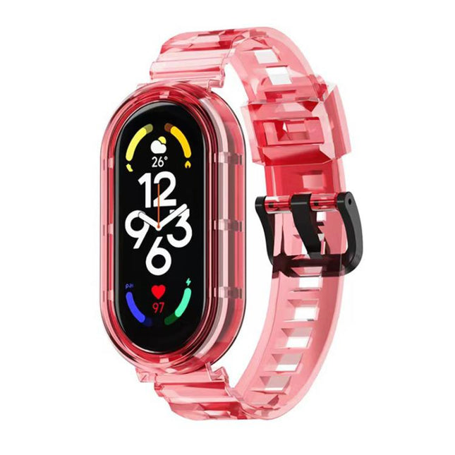 xDfind Glacier Armor Integrated Cover TPU Watch Band, For Xiaomi Smart Band 10 / 9 / 8
