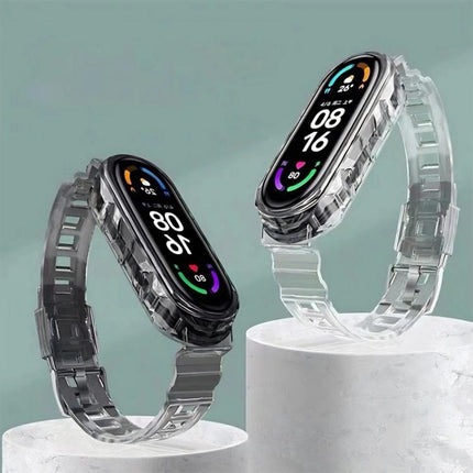 xDfind Glacier Armor Integrated Cover TPU Watch Band, For Xiaomi Smart Band 10 / 9 / 8