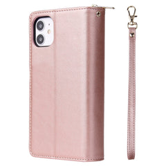 Zipper Wallet Bag Horizontal Flip PU Leather Case with Holder & 9 Card Slots & Wallet & Lanyard & Photo Frame, For iPhone 11, For iPhone 11 Pro, For iPhone 11 Pro Max, For iPhone SE 2022 / SE 2020 / 8 / 7, For iPhone 12 mini, For iPhone 12 / 12 Pro