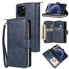 Zipper Wallet Bag Horizontal Flip PU Leather Case with Holder & 9 Card Slots & Wallet & Lanyard & Photo Frame, For iPhone 11, For iPhone 11 Pro, For iPhone 11 Pro Max, For iPhone SE 2022 / SE 2020 / 8 / 7, For iPhone 12 mini, For iPhone 12 / 12 Pro