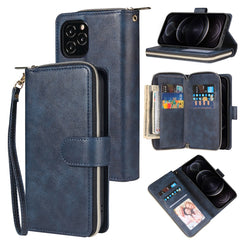 Zipper Wallet Bag Horizontal Flip PU Leather Case with Holder & 9 Card Slots & Wallet & Lanyard & Photo Frame, For iPhone 11, For iPhone 11 Pro, For iPhone 11 Pro Max, For iPhone SE 2022 / SE 2020 / 8 / 7, For iPhone 12 mini, For iPhone 12 / 12 Pro