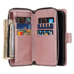 Zipper Wallet Bag Horizontal Flip PU Leather Case with Holder & 9 Card Slots & Wallet & Lanyard & Photo Frame, For iPhone 12 Pro Max, For iPhone X / XS, For iPhone XR, For iPhone XS Max