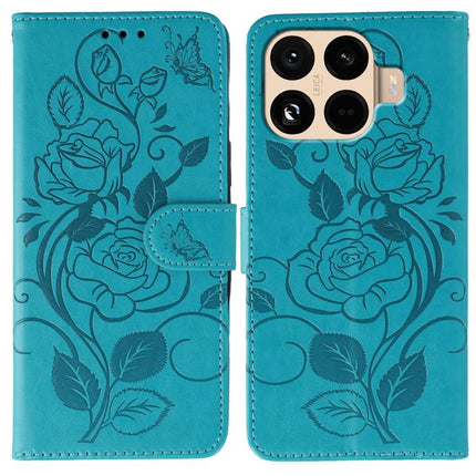 Rose Butterfly Embossed Leather Phone Case, For Xiaomi 17 Pro, For Xiaomi 17, For Xiaomi 15T Pro 5G, For Xiaomi 15T 5G