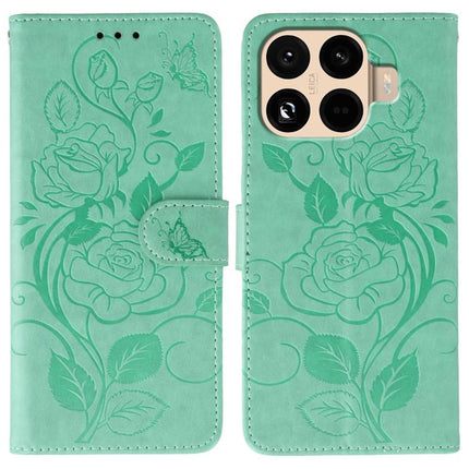 Rose Butterfly Embossed Leather Phone Case, For Xiaomi 17 Pro, For Xiaomi 17, For Xiaomi 15T Pro 5G, For Xiaomi 15T 5G