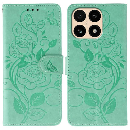 Rose Butterfly Embossed Leather Phone Case, For Xiaomi 17 Pro, For Xiaomi 17, For Xiaomi 15T Pro 5G, For Xiaomi 15T 5G