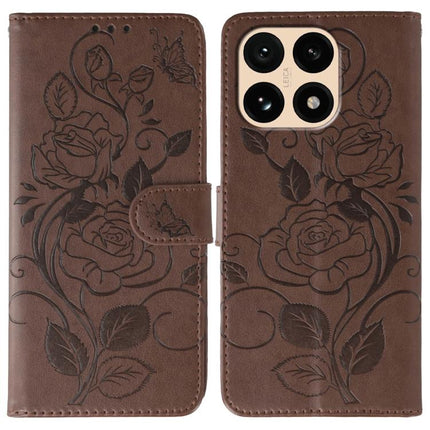 Rose Butterfly Embossed Leather Phone Case, For Xiaomi 17 Pro, For Xiaomi 17, For Xiaomi 15T Pro 5G, For Xiaomi 15T 5G