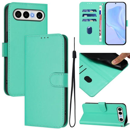 Skin Feel Solid Color Leather Phone Case with Lanyard, For vivo X300 FE 5G Zeiss/S50 Pro Mini 5G