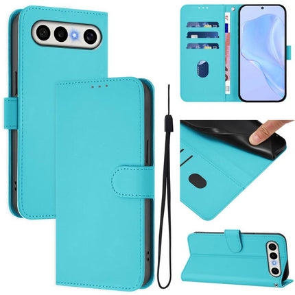 Skin Feel Solid Color Leather Phone Case with Lanyard, For vivo X300 FE 5G Zeiss/S50 Pro Mini 5G