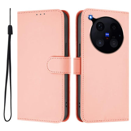 Skin Feel Solid Color Leather Phone Case with Lanyard, For vivo Y21 5G 2026 Global / Y05 4G