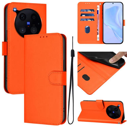 Skin Feel Solid Color Leather Phone Case with Lanyard, For vivo Y21 5G 2026 Global / Y05 4G