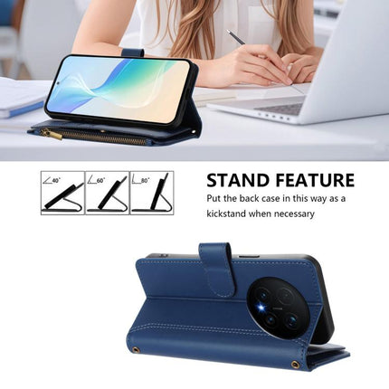Magnetic Closure 9 Card Slots Zipper Leather Case with Hand Strap, For Honor Magic8 Pro, For Honor Magic8