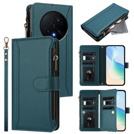 Magnetic Closure 9 Card Slots Zipper Leather Case with Hand Strap, For Honor Magic8 Pro, For Honor Magic8