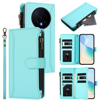 Magnetic Closure 9 Card Slots Zipper Leather Case with Hand Strap, For Honor Magic8 Pro, For Honor Magic8