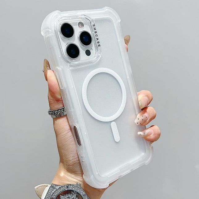 Transparent Matte TPU Hybrid PC 3-in-1 MagSafe Phone Case, For iPhone 16 Pro Max, For iPhone 16 Pro, For iPhone 16 Plus, For iPhone 16