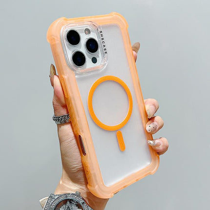 Transparent Matte TPU Hybrid PC 3-in-1 MagSafe Phone Case, For iPhone 16 Pro Max, For iPhone 16 Pro, For iPhone 16 Plus, For iPhone 16