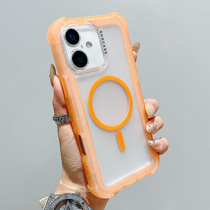 Transparent Matte TPU Hybrid PC 3-in-1 MagSafe Phone Case, For iPhone 16 Pro Max, For iPhone 16 Pro, For iPhone 16 Plus, For iPhone 16