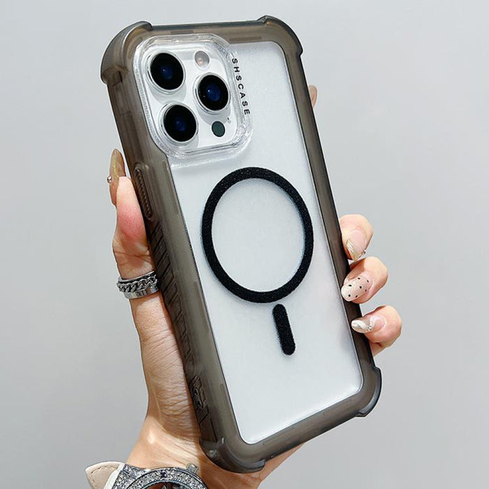 Transparent Matte TPU Hybrid PC 3-in-1 MagSafe Phone Case, For iPhone 15 Pro Max, For iPhone 15 Pro, For iPhone 15 Plus, For iPhone 15