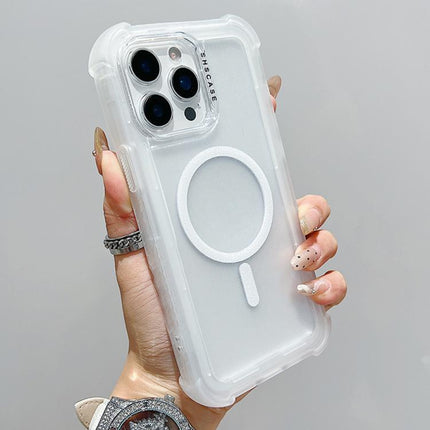 Transparent Matte TPU Hybrid PC 3-in-1 MagSafe Phone Case, For iPhone 15 Pro Max, For iPhone 15 Pro, For iPhone 15 Plus, For iPhone 15