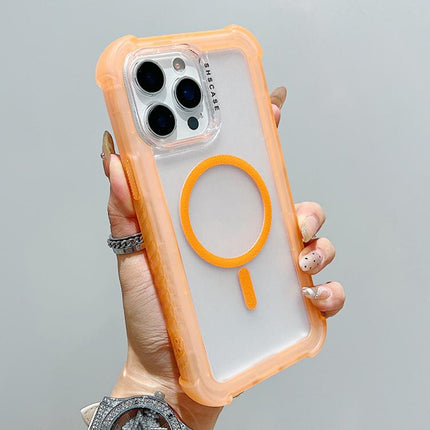 Transparent Matte TPU Hybrid PC 3-in-1 MagSafe Phone Case, For iPhone 15 Pro Max, For iPhone 15 Pro, For iPhone 15 Plus, For iPhone 15