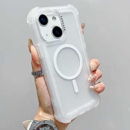 Transparent Matte TPU Hybrid PC 3-in-1 MagSafe Phone Case, For iPhone 15 Pro Max, For iPhone 15 Pro, For iPhone 15 Plus, For iPhone 15