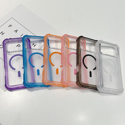 Transparent Matte TPU Hybrid PC 3-in-1 MagSafe Phone Case, For iPhone 16 Pro Max, For iPhone 16 Pro, For iPhone 16 Plus, For iPhone 16