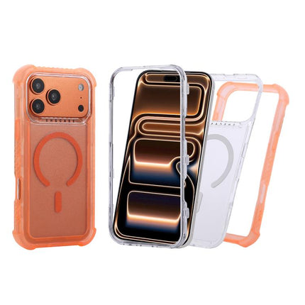 Transparent Matte TPU Hybrid PC 3-in-1 MagSafe Phone Case, For iPhone 17 Pro Max, For iPhone 17 Pro, For iPhone 17, For iPhone Air