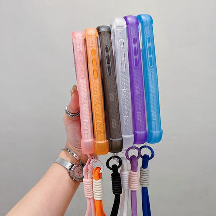 Transparent Matte TPU Hybrid PC 3-in-1 MagSafe Phone Case with Wrist Strap, For iPhone 17 Pro Max, For iPhone 17 Pro, For iPhone 17, For iPhone Air