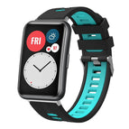 For Huawei Watch Fit New / Black+Cyan