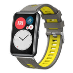 For Huawei Watch Fit New / Grey+Yellow